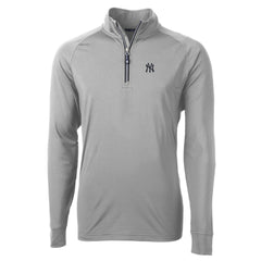 New York Yankees Cutter & Buck Adapt Eco Knit Stretch Recycled Quarter-Zip Pullover Top | MLB Online