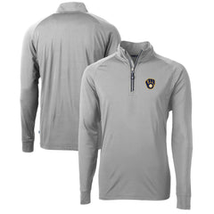 Milwaukee Brewers Cutter & Buck Adapt Eco Knit Stretch Recycled Quarter-Zip Pullover Top | MLB Sale