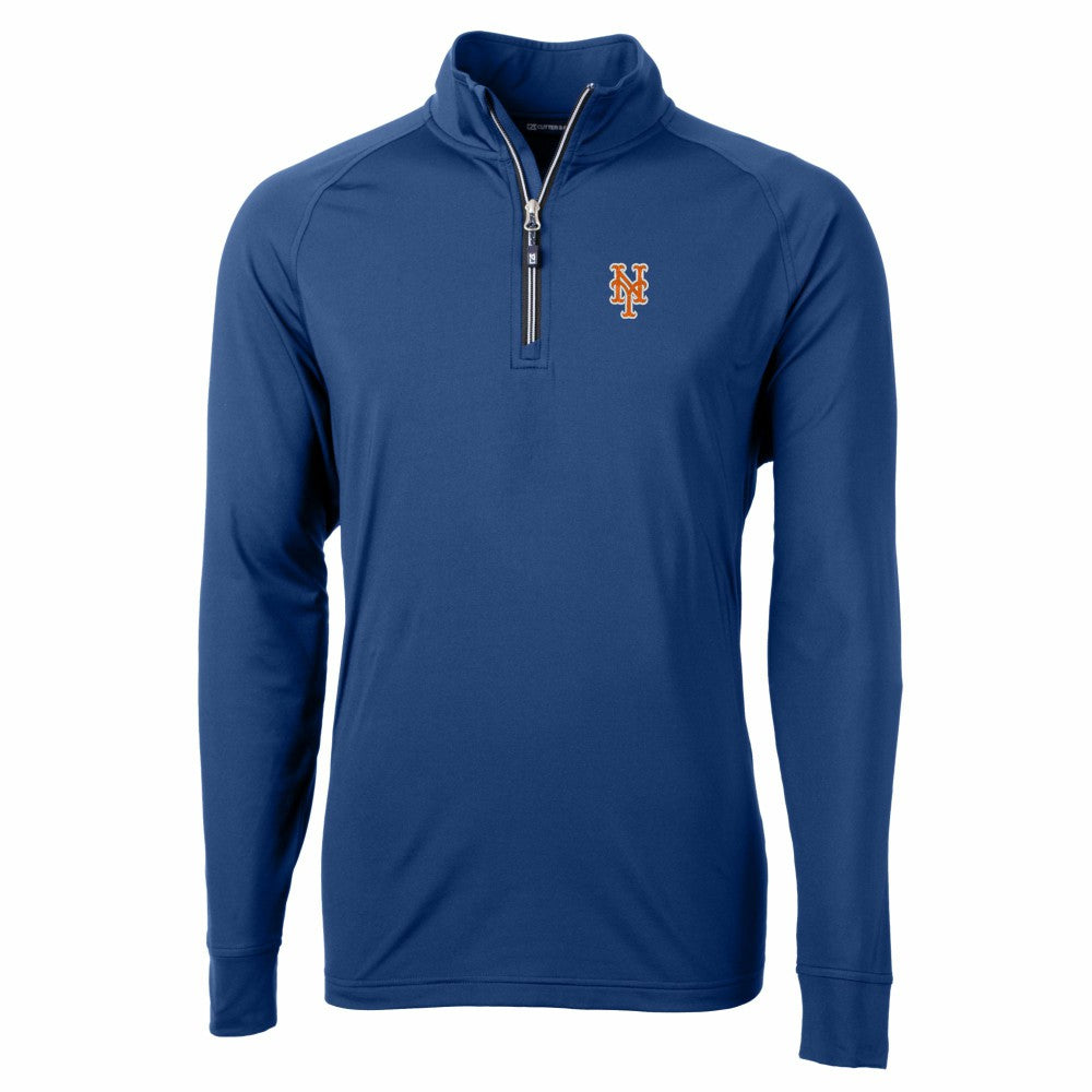 New York Mets Cutter & Buck Adapt Eco Knit Stretch Recycled Quarter-Zip Pullover Top | MLB For sale
