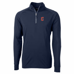 Cleveland Guardians Cutter & Buck Adapt Eco Knit Stretch Recycled Quarter-Zip Pullover Top | MLB New