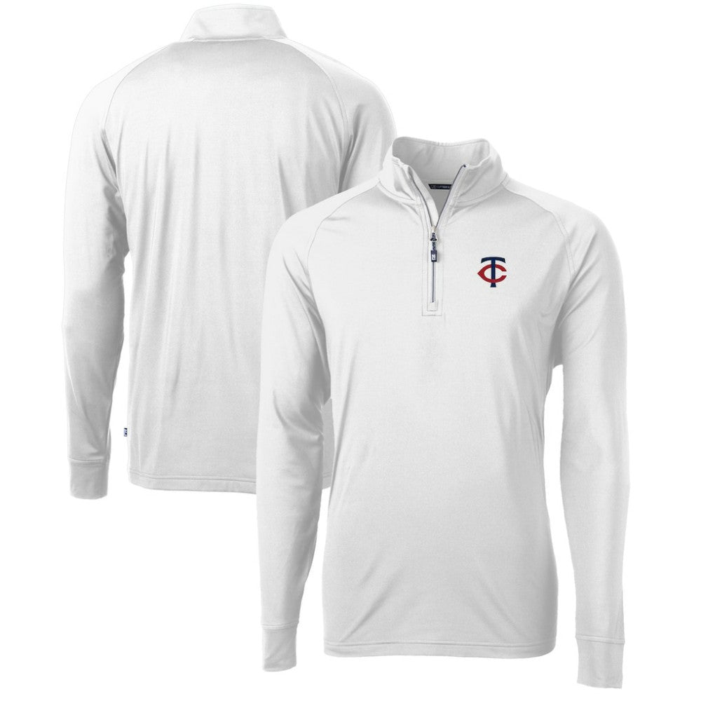 Minnesota Twins Cutter & Buck Adapt Eco Knit Stretch Recycled Quarter-Zip Pullover Top | MLB On Sale