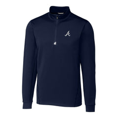 Atlanta Braves Cutter & Buck Traverse Stretch Quarter-Zip Pullover Top | MLB New