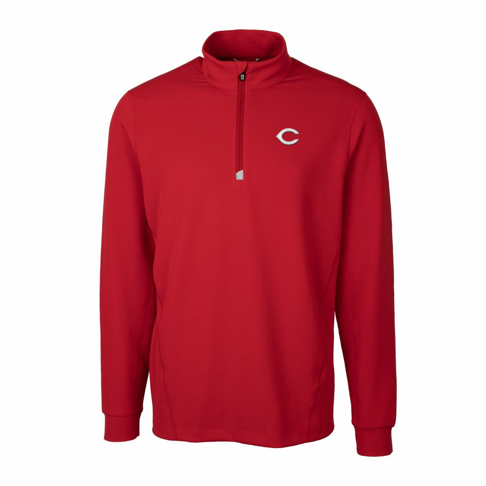 Cincinnati Reds Cutter & Buck Traverse Stretch Quarter-Zip Pullover Top | MLB Discount