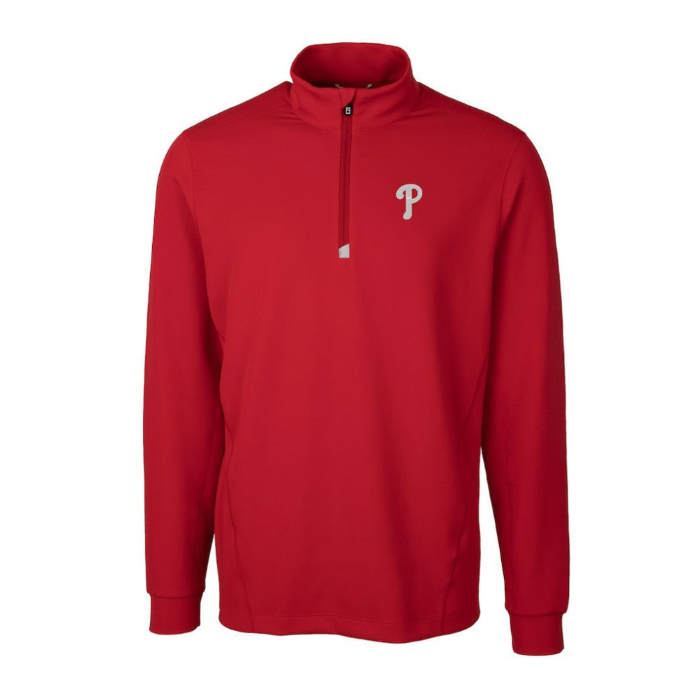 Philadelphia Phillies Cutter & Buck Traverse Stretch Quarter-Zip Pullover Top | MLB Outlet