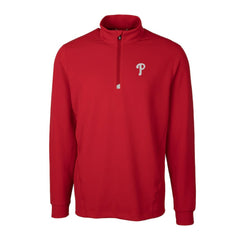 Philadelphia Phillies Cutter & Buck Traverse Stretch Quarter-Zip Pullover Top | MLB Outlet