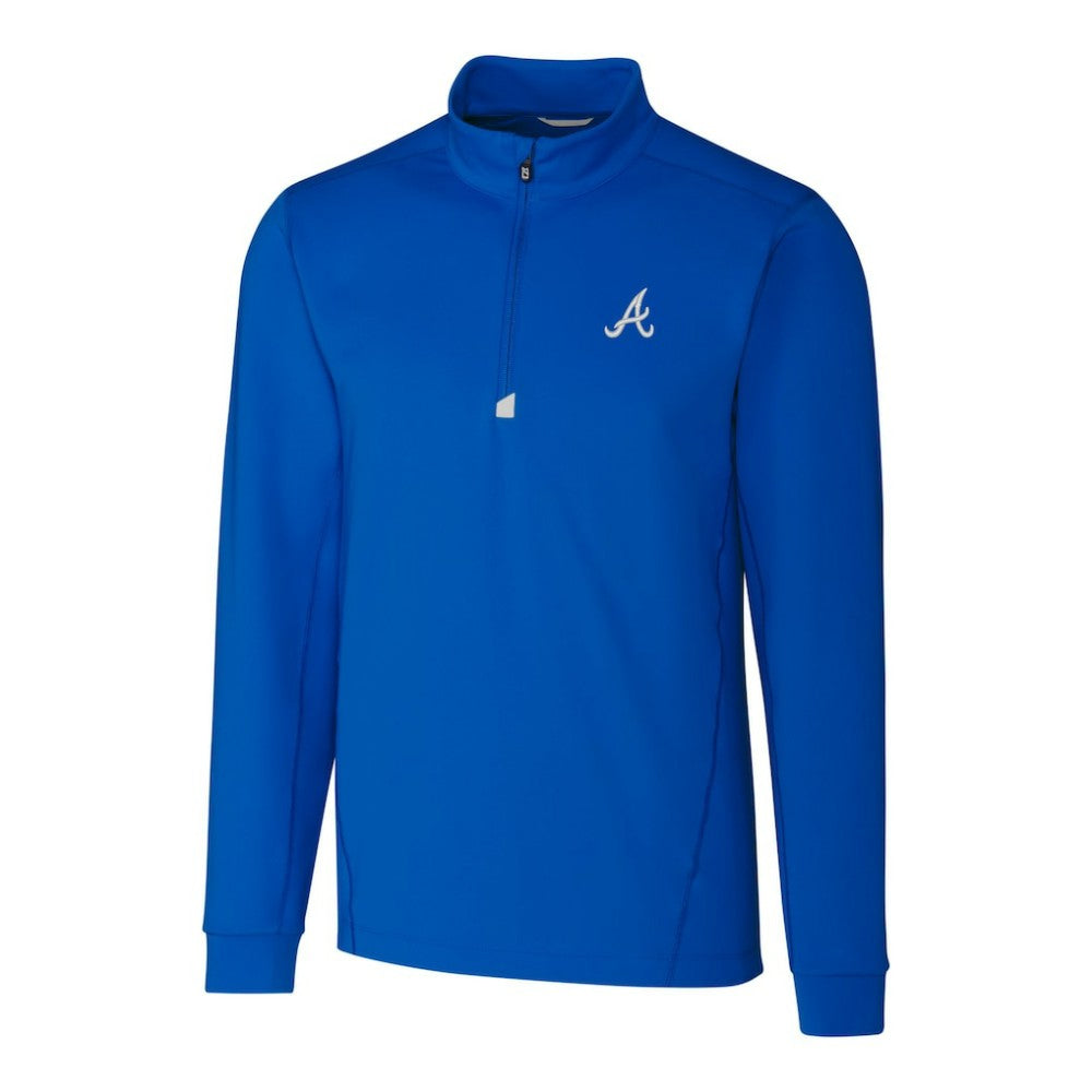 Atlanta Braves Cutter & Buck Traverse Stretch Quarter-Zip Pullover Top | MLB Online