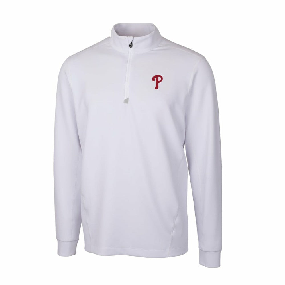 Philadelphia Phillies Cutter & Buck Traverse Stretch Quarter-Zip Pullover Top | MLB Outlet