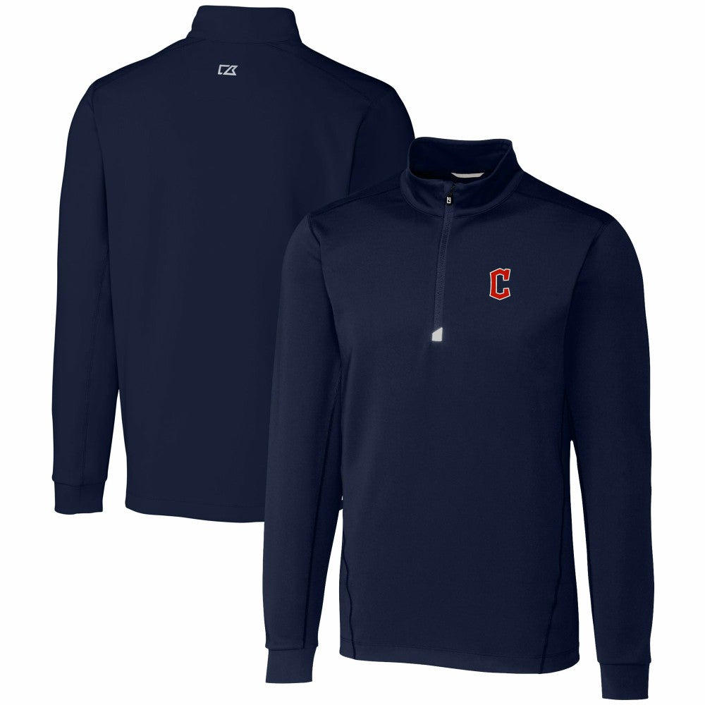 Cleveland Guardians Cutter & Buck Traverse Stretch Quarter-Zip Pullover Top | MLB Outlet