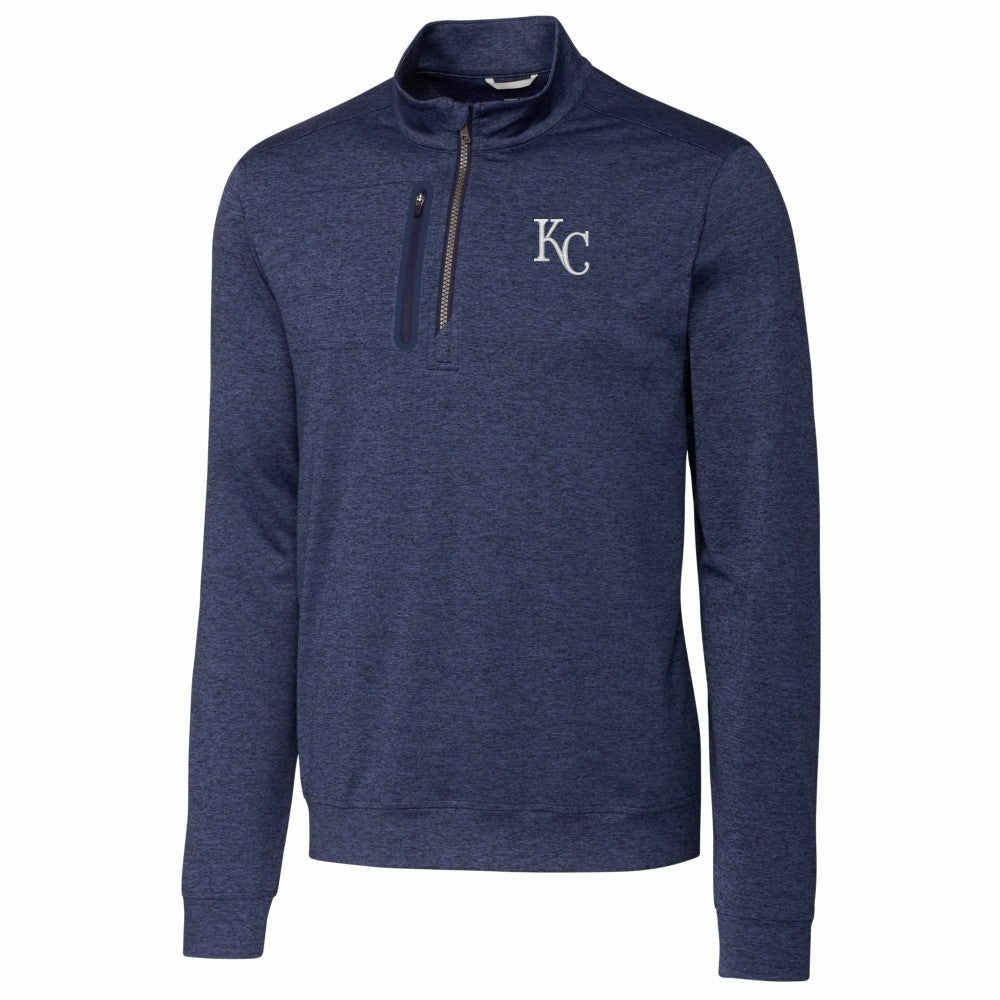 Kansas City Royals Cutter & Buck Stealth Heathered Quarter-Zip Pullover Top | MLB Shop