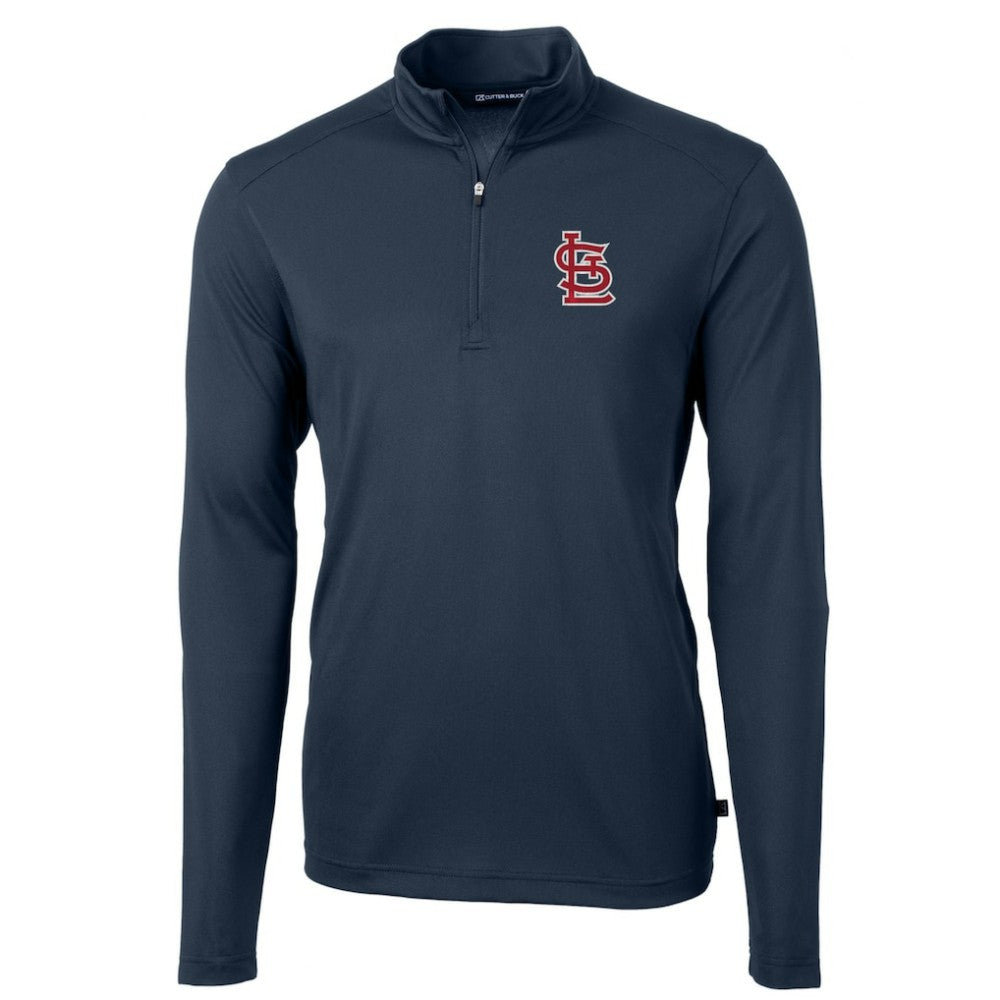 St. Louis Cardinals Cutter & Buck Virtue Eco Pique Recycled Quarter-Zip Pullover Top | MLB For sale