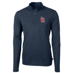 St. Louis Cardinals Cutter & Buck Virtue Eco Pique Recycled Quarter-Zip Pullover Top | MLB For sale