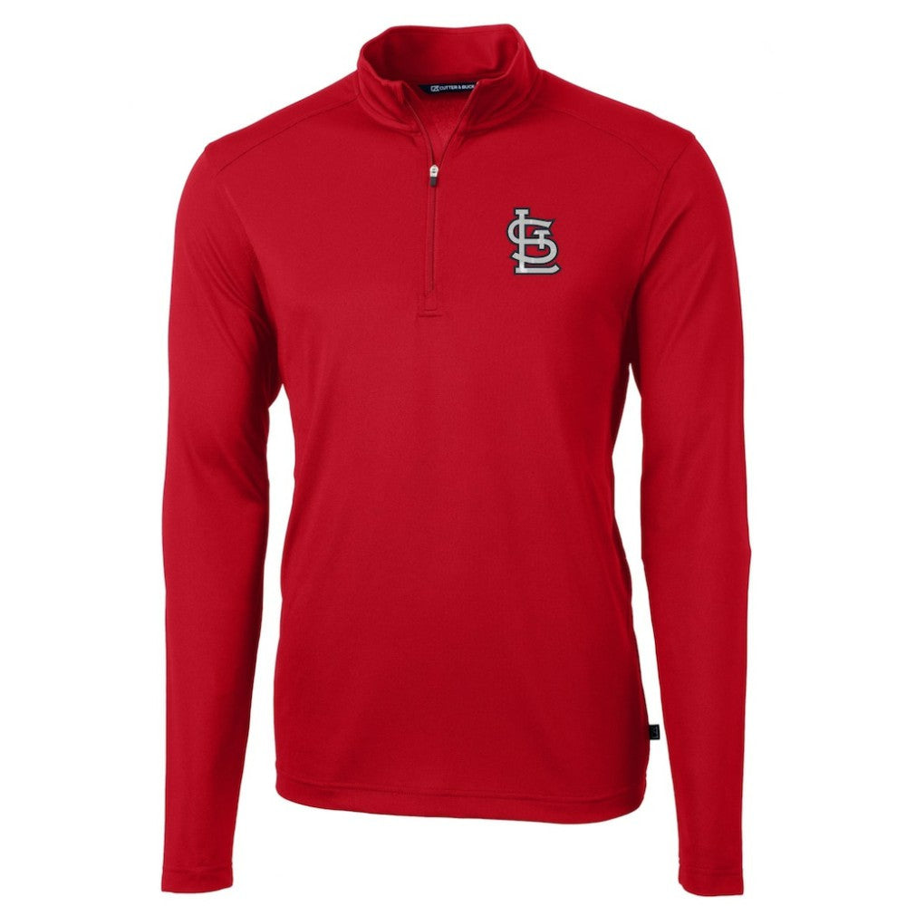 St. Louis Cardinals Cutter & Buck Virtue Eco Pique Recycled Quarter-Zip Pullover Top | MLB On Sale