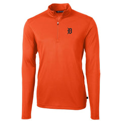 Detroit Tigers Cutter & Buck Virtue Eco Pique Recycled Quarter-Zip Pullover Top | MLB Outlet