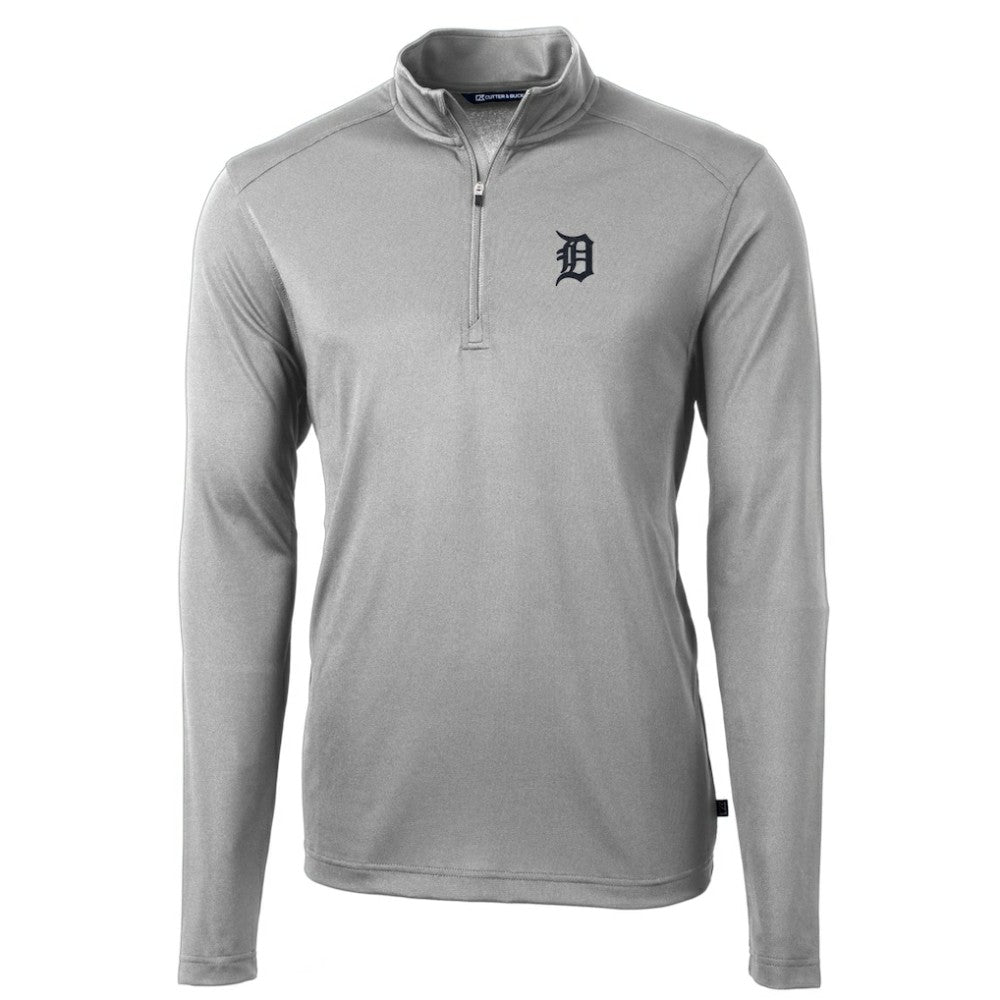 Detroit Tigers Cutter & Buck Virtue Eco Pique Recycled Quarter-Zip Pullover Top | MLB Outlet