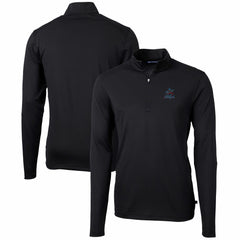 Miami Marlins Cutter & Buck Virtue Eco Pique Recycled Quarter-Zip Pullover Top | MLB Discount