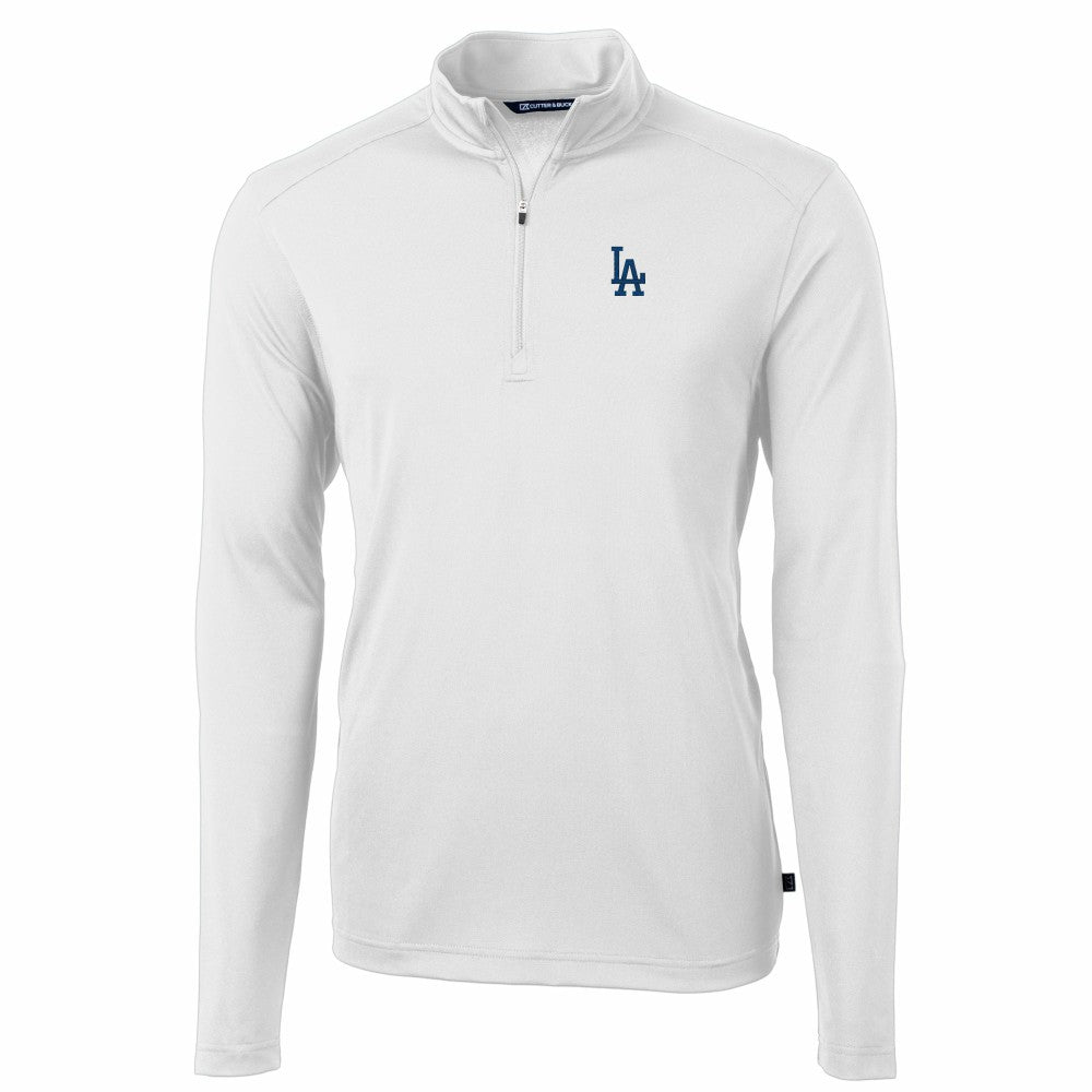 Los Angeles Dodgers Cutter & Buck Virtue Eco Pique Recycled Quarter-Zip Pullover Top | MLB Online
