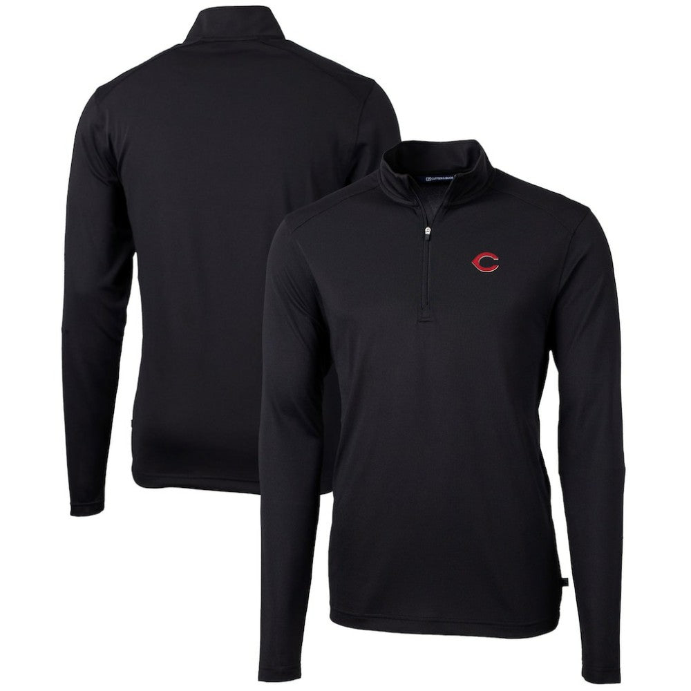 Cincinnati Reds Cutter & Buck Virtue Eco Pique Recycled Quarter-Zip Pullover Top | MLB Near me