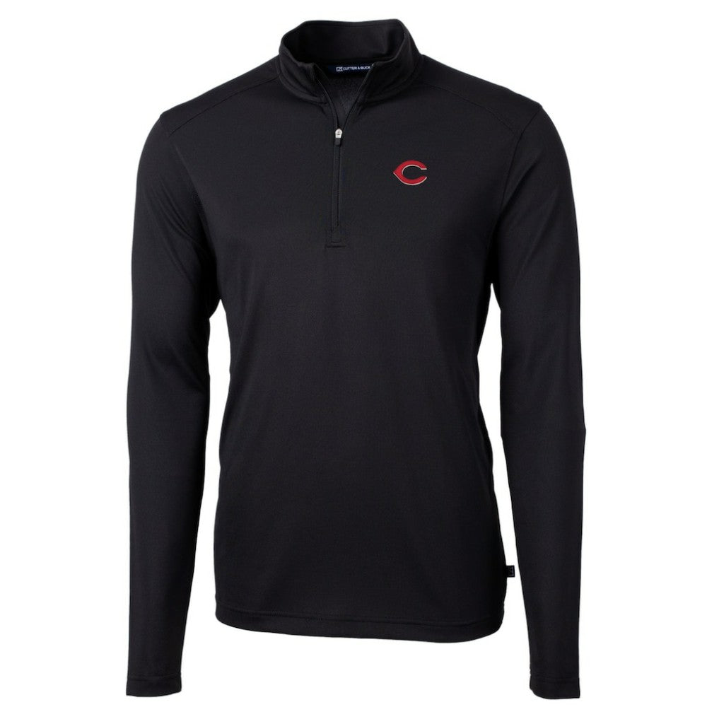 Cincinnati Reds Cutter & Buck Virtue Eco Pique Recycled Quarter-Zip Pullover Top | MLB Near me