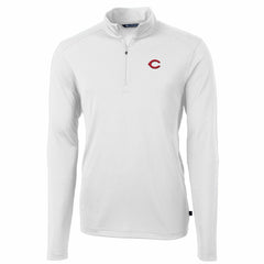 Cincinnati Reds Cutter & Buck Virtue Eco Pique Recycled Quarter-Zip Pullover Top | MLB Sale