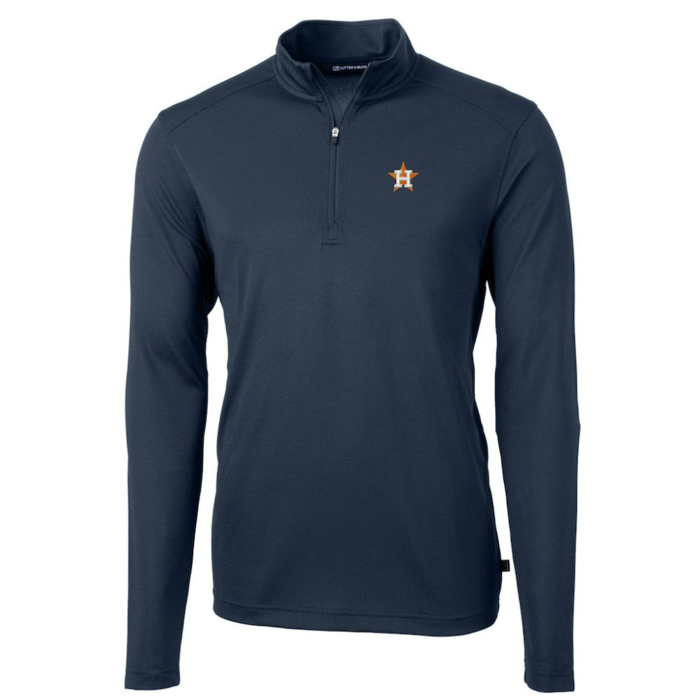 Houston Astros Cutter & Buck Virtue Eco Pique Recycled Quarter-Zip Pullover Top | MLB Near me