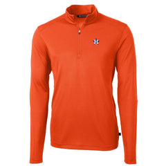 Houston Astros Cutter & Buck Virtue Eco Pique Recycled Quarter-Zip Pullover Top | MLB For sale