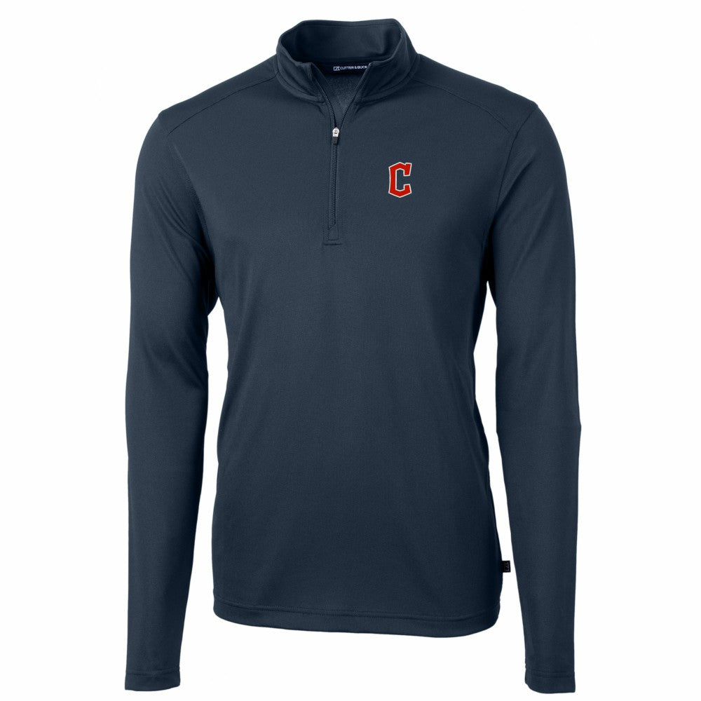 Cleveland Guardians Cutter & Buck Virtue Eco Pique Recycled Quarter-Zip Pullover Top | MLB US