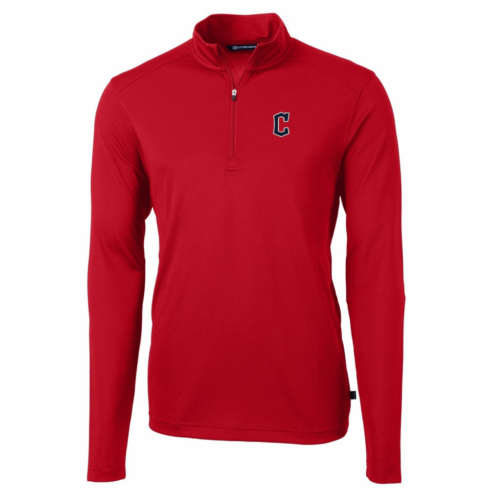 Cleveland Guardians Cutter & Buck Virtue Eco Pique Recycled Quarter-Zip Pullover Top | MLB Online