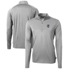 Minnesota Twins Cutter & Buck Virtue Eco Pique Recycled Quarter-Zip Pullover Top | MLB Sale