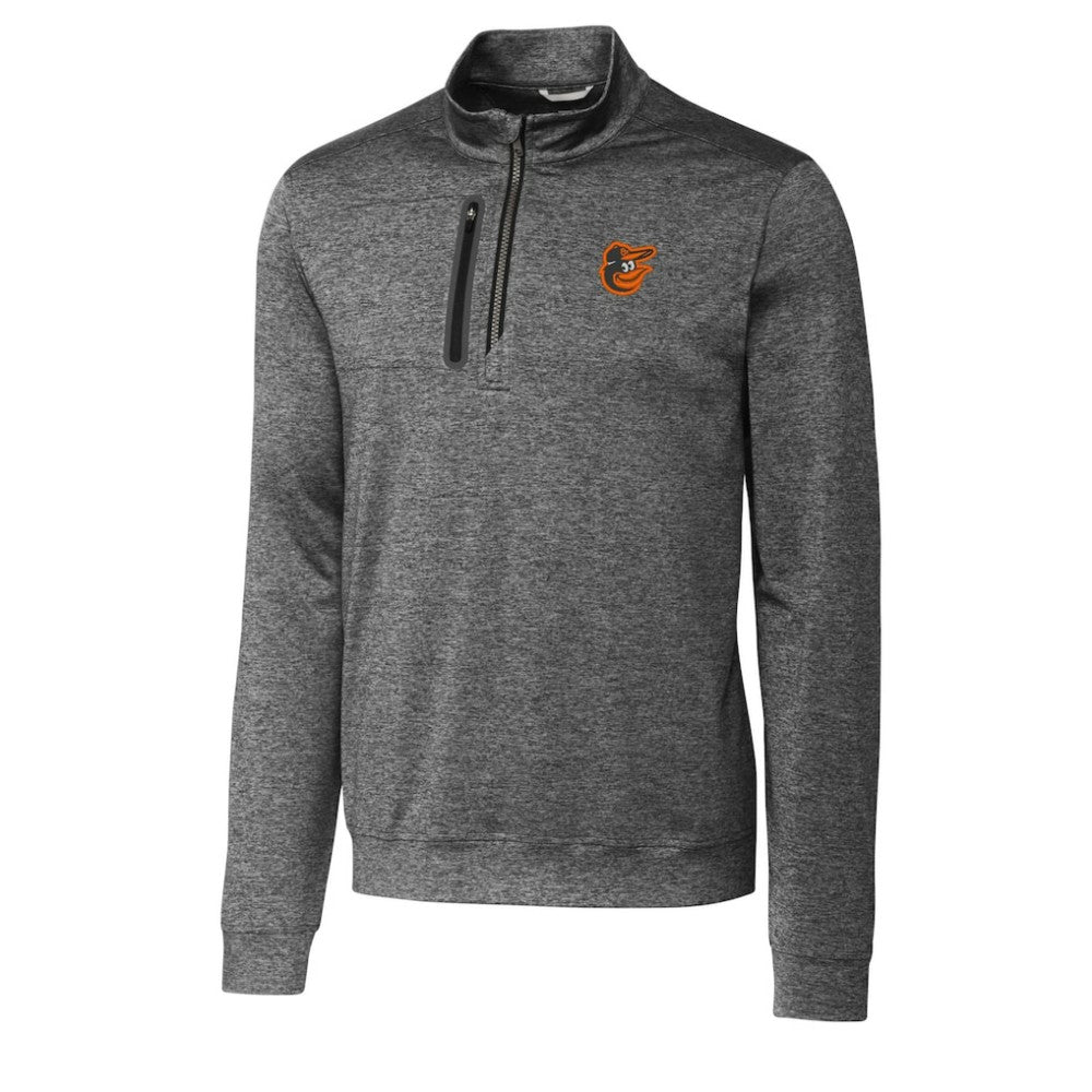 Baltimore Orioles Cutter & Buck Stealth Heathered Quarter-Zip Pullover Top | MLB For sale