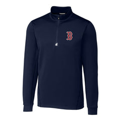 Boston Red Sox Cutter & Buck Big & Tall Traverse Stretch Quarter-Zip Pullover Top | MLB Discount