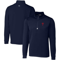 Philadelphia Phillies Cutter & Buck Big & Tall Traverse Stretch Quarter-Zip Pullover Top | MLB US