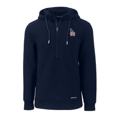Los Angeles Dodgers Cutter & Buck Stars & Stripes Roam Eco Half-Zip Recycled Pullover Hoodie | MLB Outlet