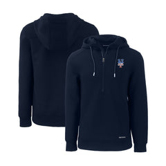 New York Mets Cutter & Buck Stars & Stripes Roam Eco Half-Zip Recycled Pullover Hoodie | MLB Outlet