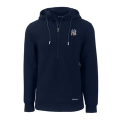 New York Yankees Cutter & Buck Stars & Stripes Roam Eco Half-Zip Recycled Pullover Hoodie | MLB Outlet