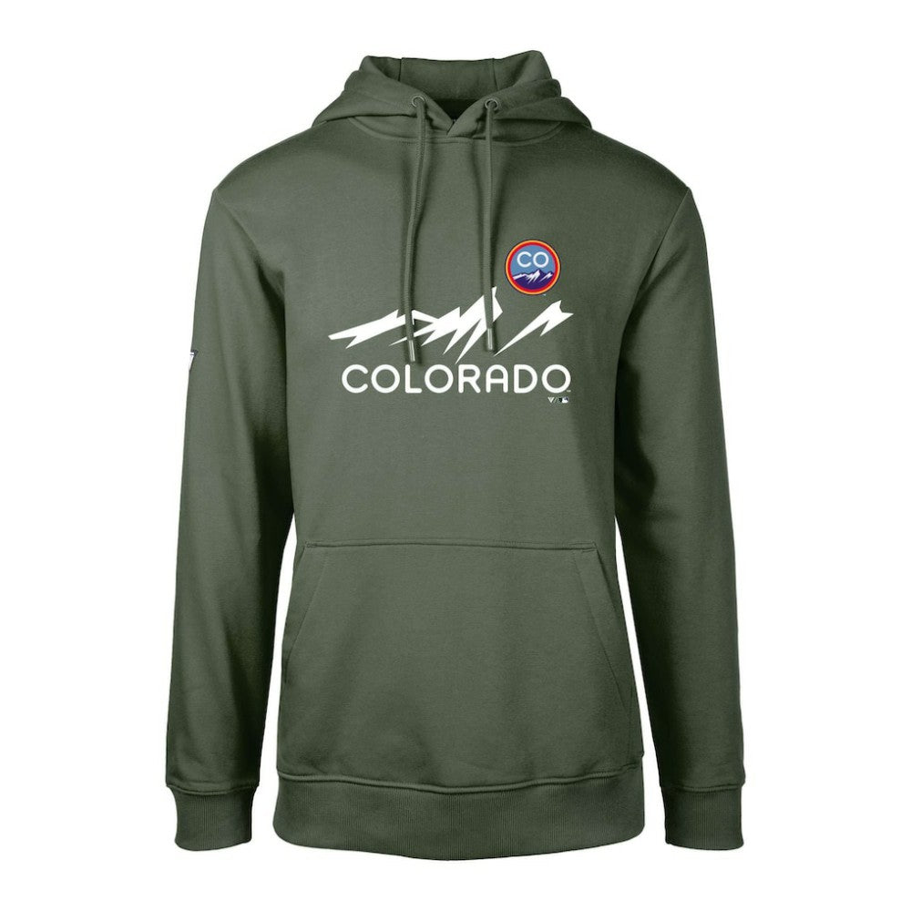 Colorado Rockies Levelwear City Connect Podium Core Logo Pullover Hoodie | MLB On Sale