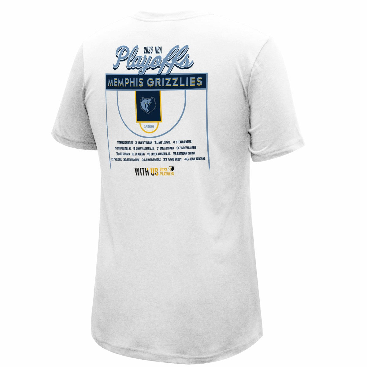 Memphis Grizzlies Stadium Essentials Unisex 2023 NBA Playoffs Roster T-Shirt Online