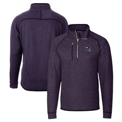 Minnesota Vikings  Cutter & Buck Helmet Mainsail Sweater-Knit Half-Zip Pullover Jacket