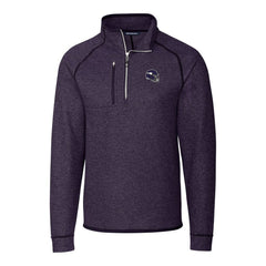 Minnesota Vikings  Cutter & Buck Helmet Mainsail Sweater-Knit Half-Zip Pullover Jacket