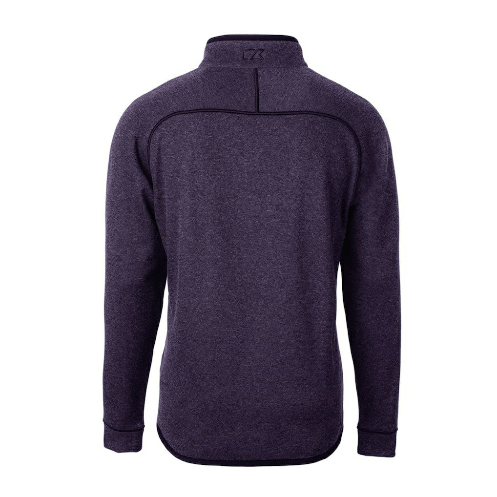 Minnesota Vikings  Cutter & Buck Helmet Mainsail Sweater-Knit Half-Zip Pullover Jacket