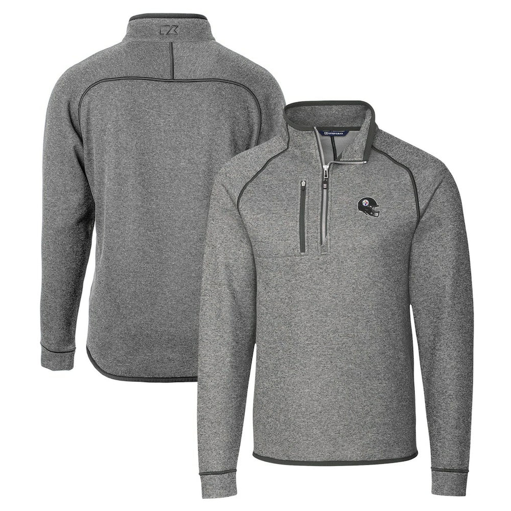Pittsburgh Steelers  Cutter & Buck Helmet Mainsail Sweater-Knit Half-Zip Pullover Jacket