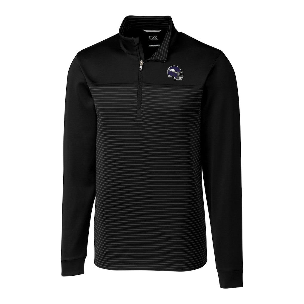 Minnesota Vikings  Cutter & Buck Traverse Stripe Stretch Quarter-Zip Pullover Top
