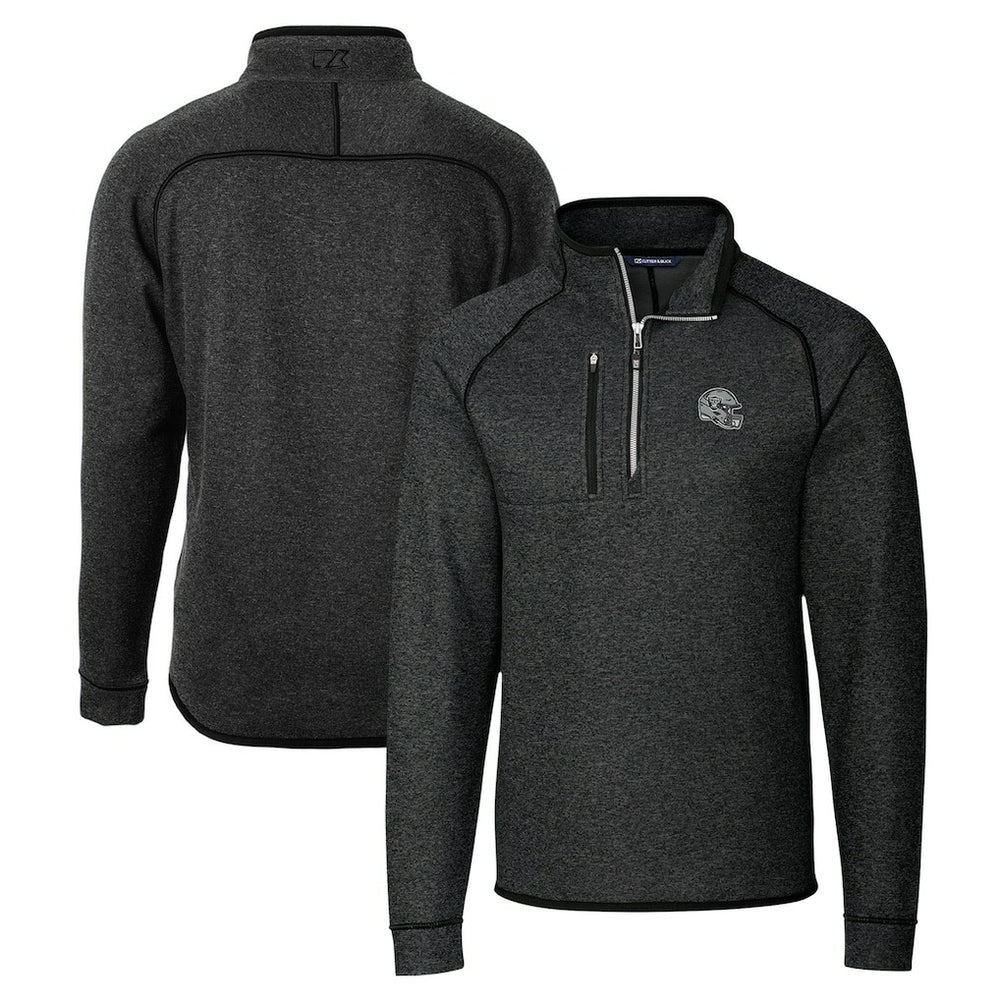 Las Vegas Raiders  Cutter & Buck Helmet Mainsail Sweater-Knit Half-Zip Pullover Jacket
