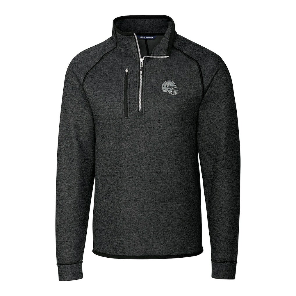 Las Vegas Raiders  Cutter & Buck Helmet Mainsail Sweater-Knit Half-Zip Pullover Jacket