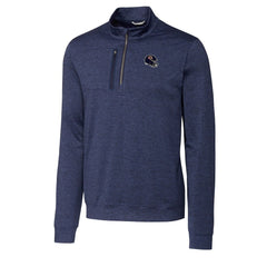 Chicago Bears  Cutter & Buck Helmet Stealth Heathered Quarter-Zip Pullover Top