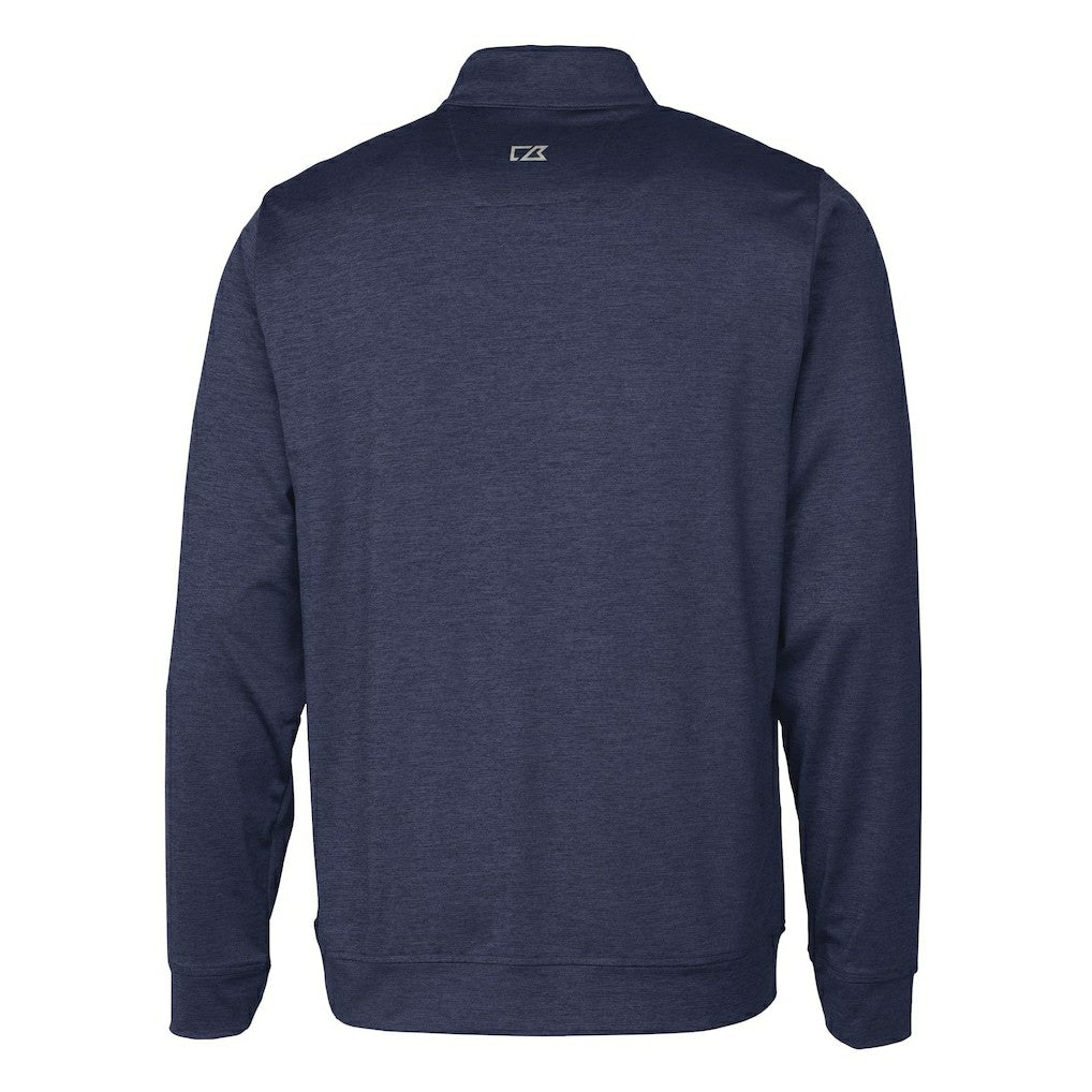 Chicago Bears  Cutter & Buck Helmet Stealth Heathered Quarter-Zip Pullover Top