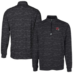 Kansas City Chiefs  Cutter & Buck Helmet Traverse Camo Print Stretch Quarter-Zip Pullover Top