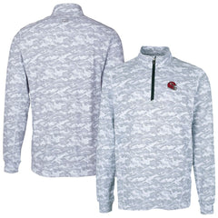 Kansas City Chiefs  Cutter & Buck Helmet Traverse Camo Print Stretch Quarter-Zip Pullover Top