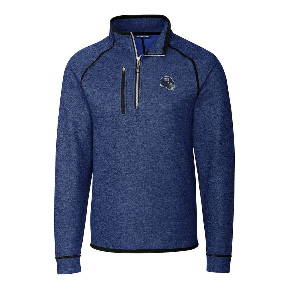 New York Giants  Cutter & Buck Helmet Mainsail Sweater-Knit Half-Zip Pullover Jacket