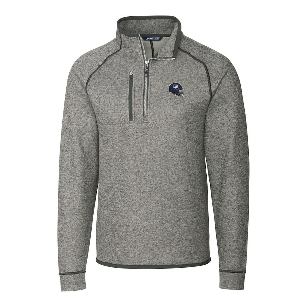 New York Giants  Cutter & Buck Helmet Mainsail Sweater-Knit Half-Zip Pullover Jacket