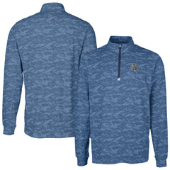 New England Patriots  Cutter & Buck Helmet Traverse Camo Print Stretch Quarter-Zip Pullover Top